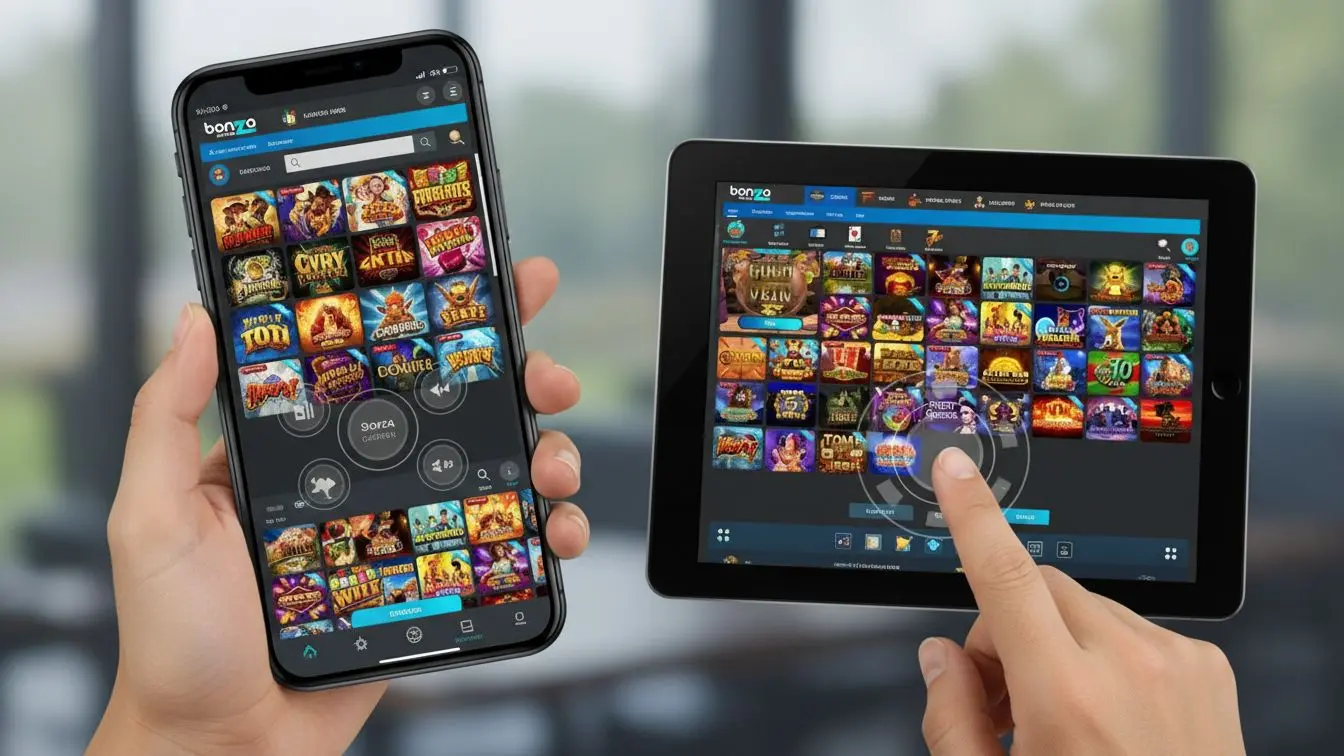 Mobile casino gaming on phone and tablet